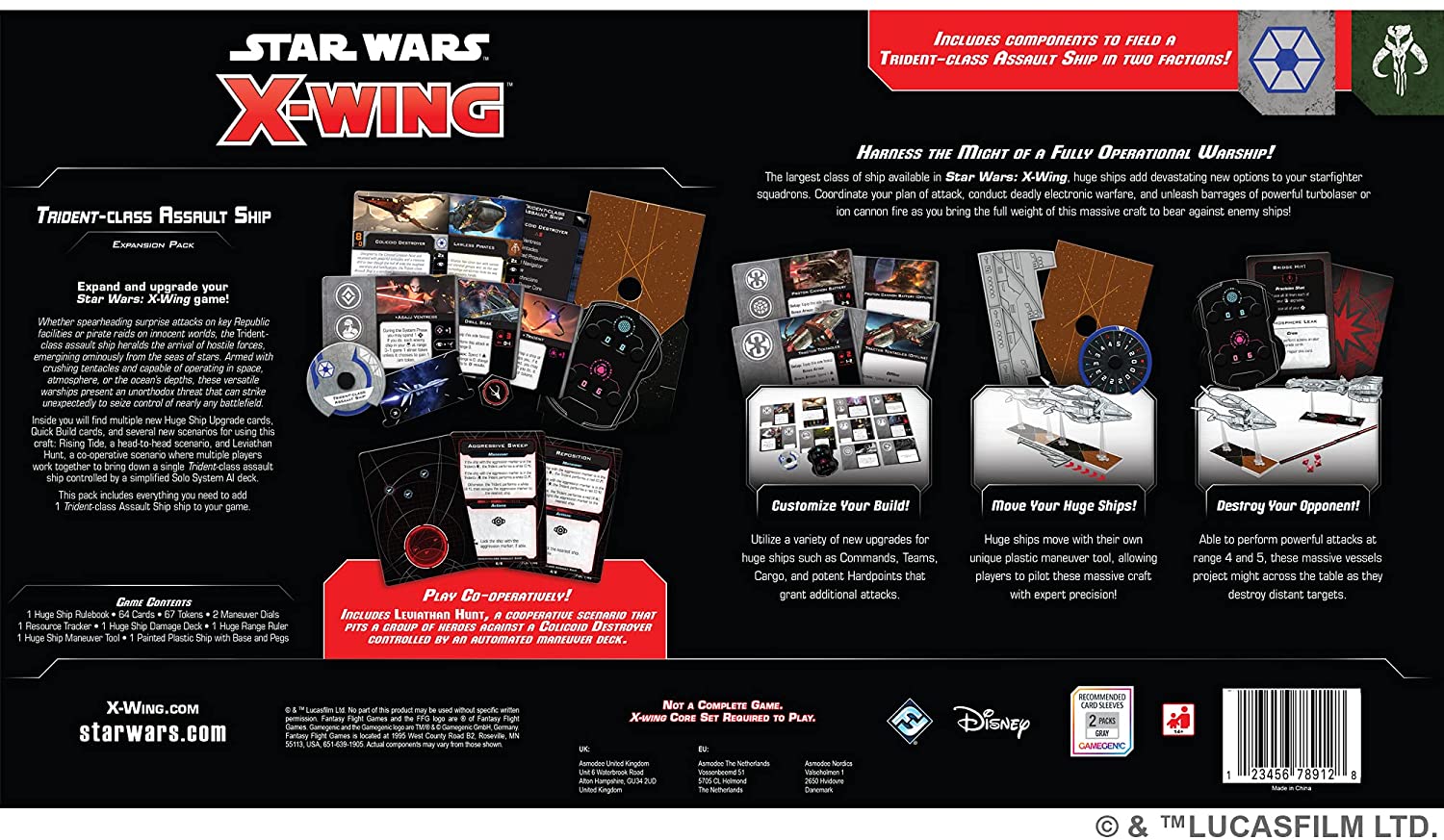 Star Wars : X-Wing Second Edition - Trident-class Assault Ship Expansion Pack